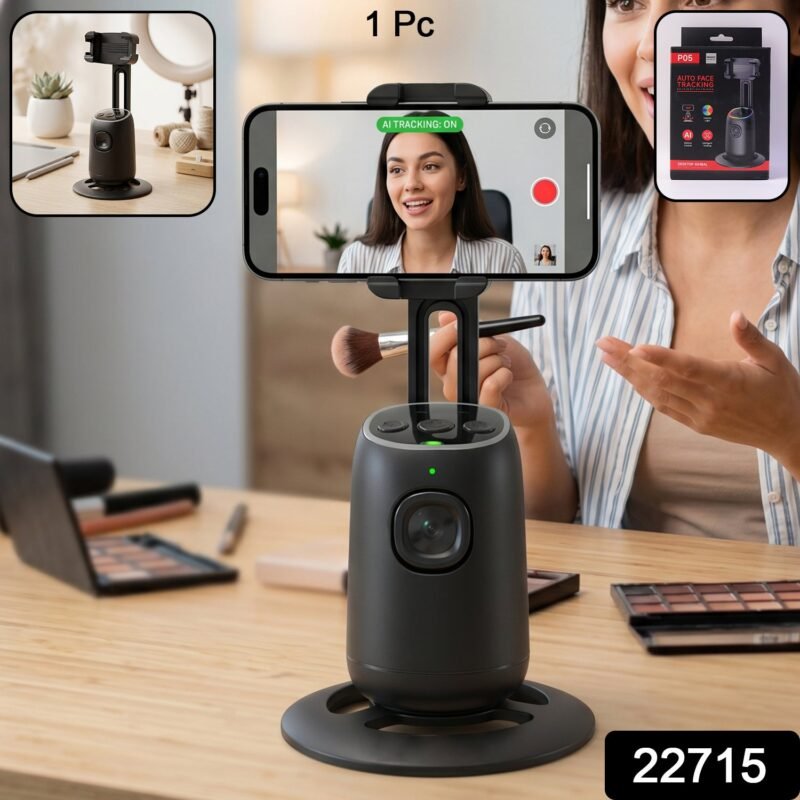 sku_6884d54d-29dd-46ec-a594-3c1966f1b97b.jpg AI Face Tracking Mobile Holder � Hands-Free 360� Video Streaming