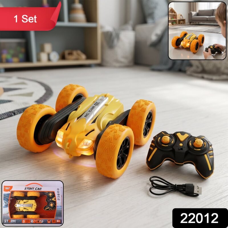 Remote Control Double Flip Stunt Car � High-Speed Fun with Lights
