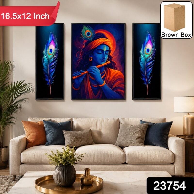 Krishna Wall Art � Vibrant MDF Painting for Spiritual D�cor