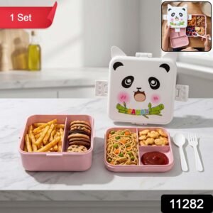 sku_a720cea7-8018-4f50-95b7-9bfd89fc772c.jpg Kids Lunch Box with Compartments � Panda Design & Utensils for School & Travel