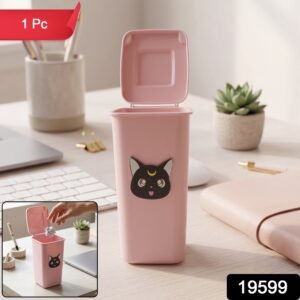 sku_cf7750fc-c6cd-419b-a88c-30f04fc725a9.jpg Mini Trash Can Pen Stand � Cute Desk Organizer with Lid