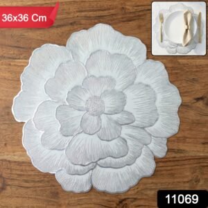 sku_f9caf497-efa5-4218-b120-a013f3a6cfb2.jpg Round Floral PVC Table Mat – Waterproof & Heat Resistant for Dining