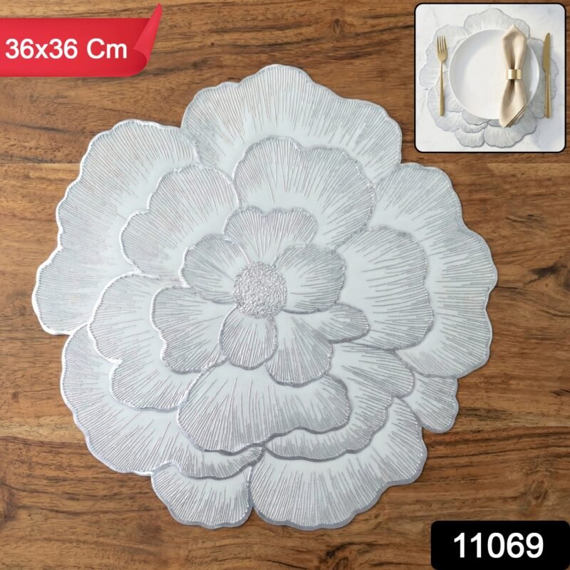sku_f9caf497-efa5-4218-b120-a013f3a6cfb2.jpg Round Floral PVC Table Mat – Waterproof & Heat Resistant for Dining