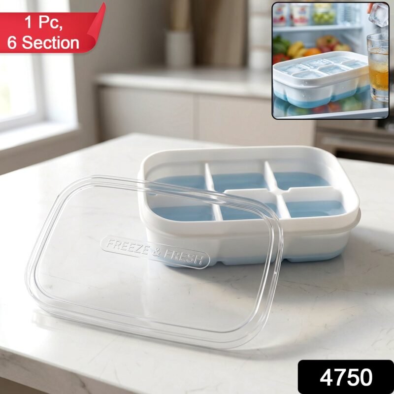 sku_fc58fac2-2044-4a64-bbeb-72af013294a7.jpg Mini Plastic 6-Cavity Ice Cube Tray � Space-Saving & Reusable