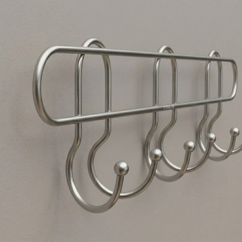 stainlesssteelLaddleHook03.jpg Wall Mounted Metal Hook Rack – Sleek & Heavy Duty Organizer