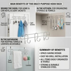 stainlesssteelLaddleHook05.jpg Wall Mounted Metal Hook Rack – Sleek & Heavy Duty Organizer
