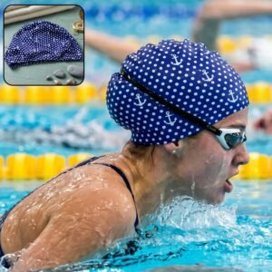 swimming-cap-1.jpg Stretchable Swimming Cap for Long Hair � Large, Comfortable Fit