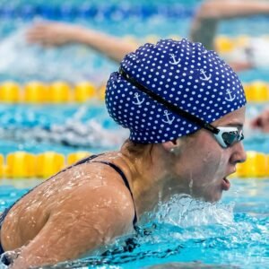 swimming-cap-2.jpg Stretchable Swimming Cap for Long Hair � Large, Comfortable Fit