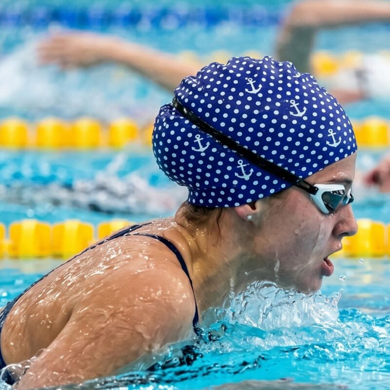 swimming-cap-2.jpg Stretchable Swimming Cap for Long Hair � Large, Comfortable Fit