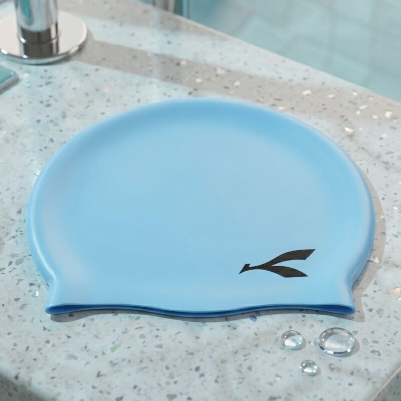 swimming-cap-2_5ef56612-8dc1-4d91-a84f-5c8d1cbcc65c.jpg Waterproof Stretchable Silicone Swim Cap � Fits All Ages for Swim & Water Sports