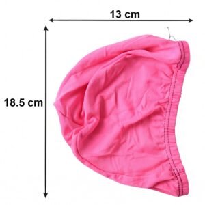 swimming-cap_2_-6.jpg Small Premium Stretchable Pink Swimming Cap � Comfortable Fit for Short Hair