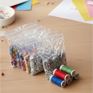 transparentZipLockPouches-05.jpg Plastic Zip Lock Bag – Reusable 33x23 cm for Secure Storage