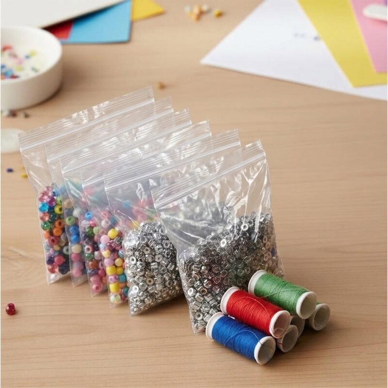 transparentZipLockPouches-05.jpg Plastic Zip Lock Bag – Reusable 33x23 cm for Secure Storage