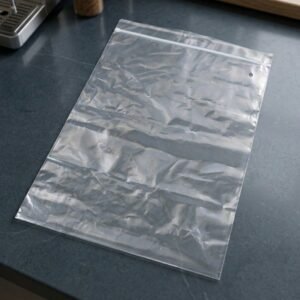 transparentZipLockPouches-06.jpg Plastic Zip Lock Bag – Reusable 33x23 cm for Secure Storage