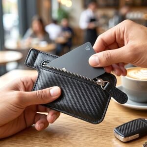 Adhesive Card Phone Holder � Zipper Pocket Wallet | Mobil�on