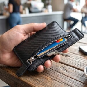 Adhesive Card Phone Holder � Zipper Pocket Wallet | Mobil�on