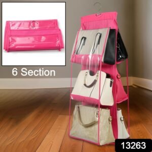 7b1e3e4b-031f-4c70-822c-fefdf159d096.jpg Hanging Purse Organizer – 6 Pockets Wardrobe Storage | Organivo